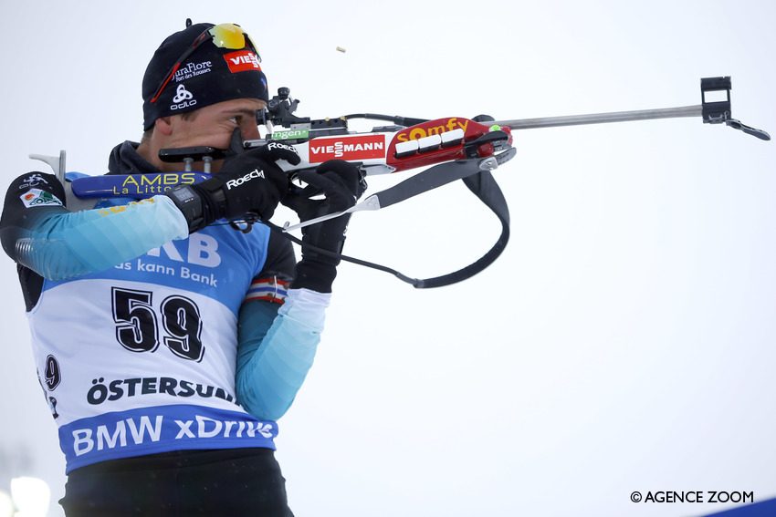 OESTERSUND, SWEDEN - MARCH 13: Quentin Fillon Maillet of France in action during the IBU Biathlon World Championships Men's 20km on March 13, 2019 in Oestersund, Sweden. (Photo by Christophe Pallot/Agence Zoom)